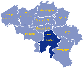 carte de belgique namur - Image