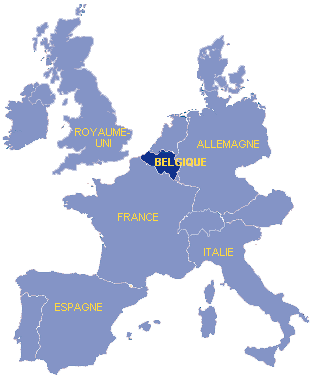 la belgique carte europe - Image