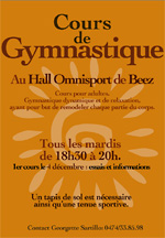 cours de gym affiche