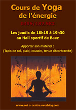 cours yoga affiche
